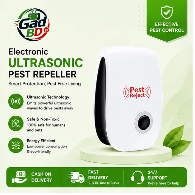 Electronic Ultrasonic Pest Repeller – Safe & Effective Pest Control Device
