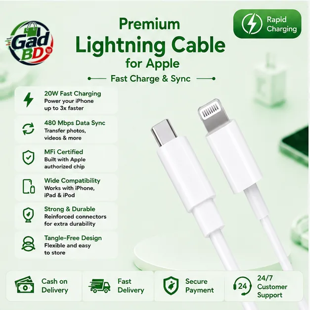 Lightning Cable for Apple – Reliable Charging & Data Transfer Cable